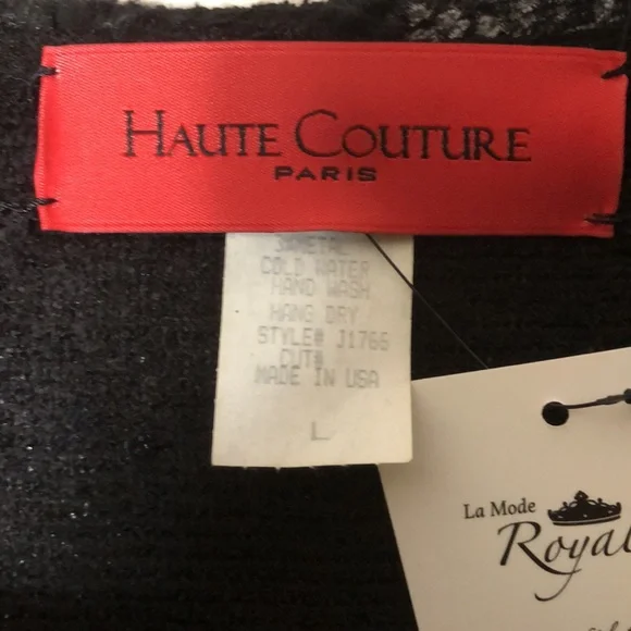 La Rose Rouge Black and silver top w/wire rose & collar.-Haute Couture L… - Picture 9 of 14